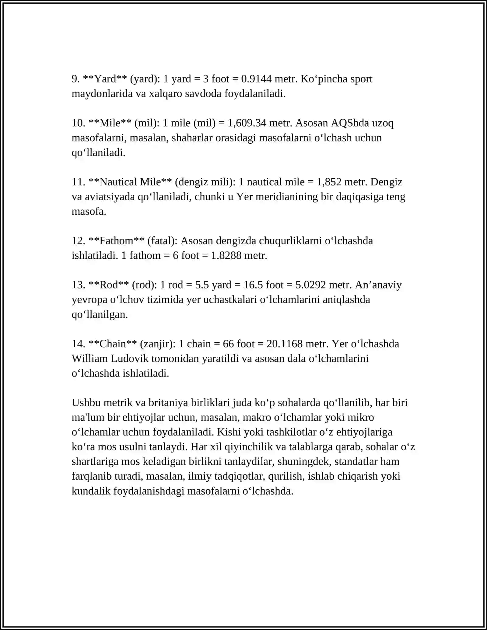 METROLOGIYA SOXASIDA ISHLATILADIGAN BIRLIKLAR OLCHASH VOSITALARI 4