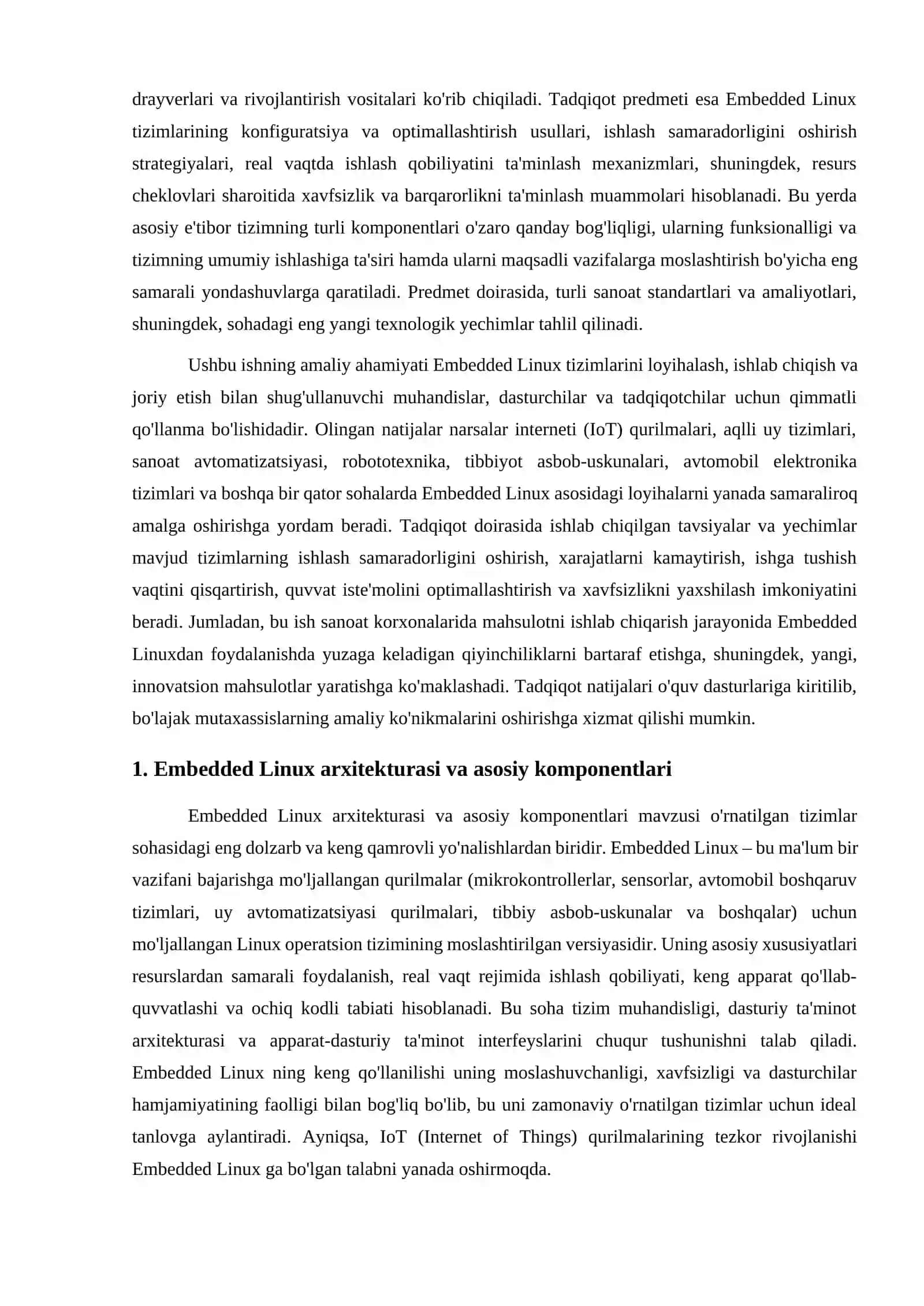 O'RNATILGAN OPERATSION TIZIMLAR (EMBEDDED LINUX) 4