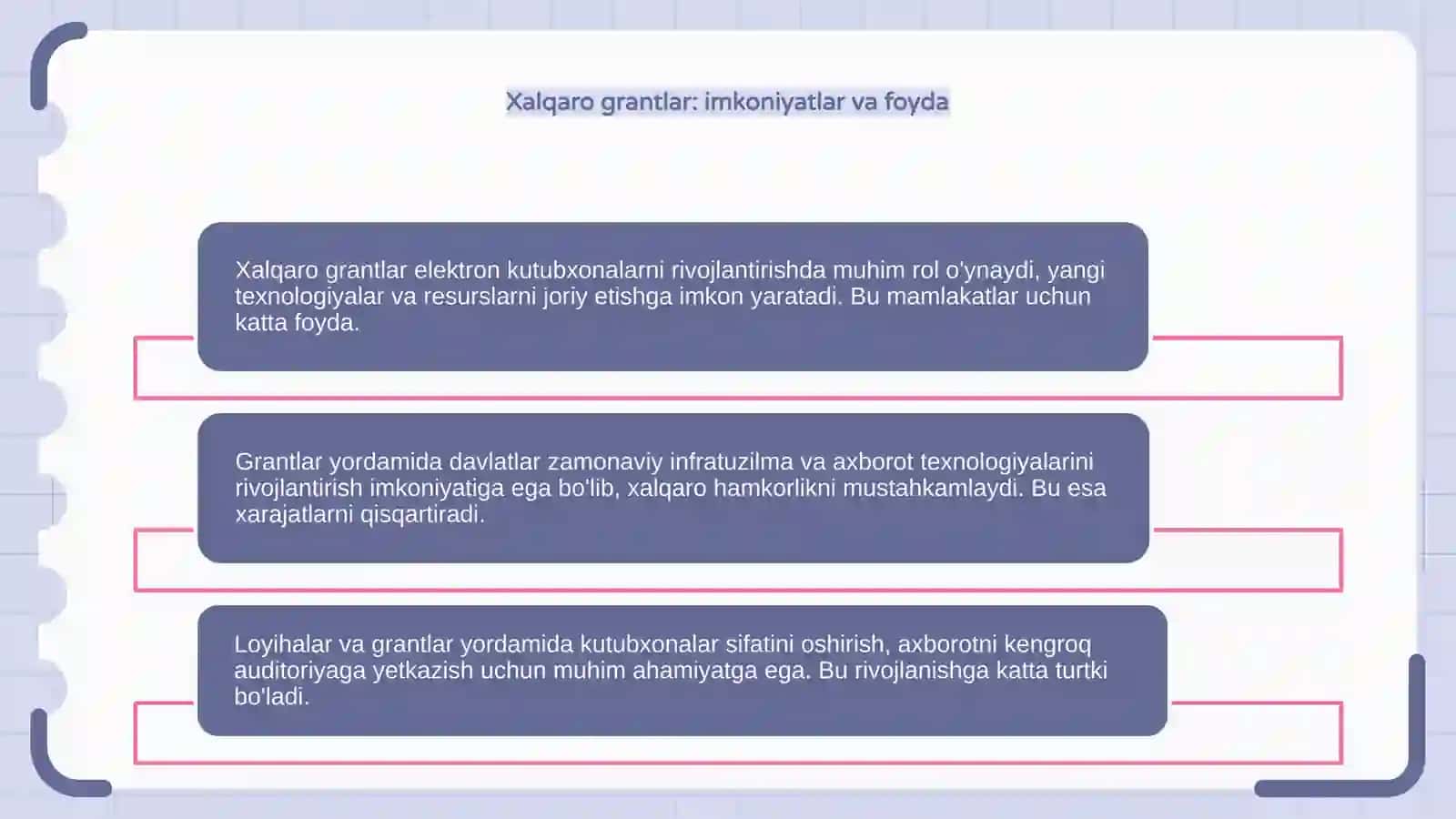 Elektron kutubxonalarni rivojlantirishda xalqaro grantlar va loyihalar 4