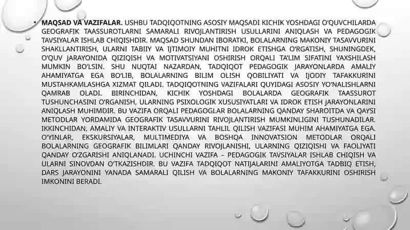 Kichik yoshdagi o‘quvchilarning geografik taassurotni rivojlantirish usullari 4