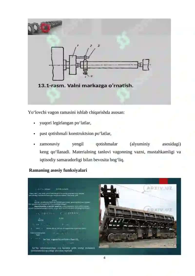 SolidWorks dasturi yordamida yo‘lovchi vagon ramasini mustahkamlikka Sinash 4