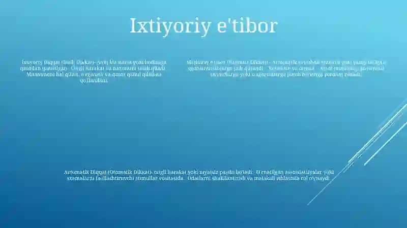 Diqqat Turlari Va Uning Xususiyatlari 4