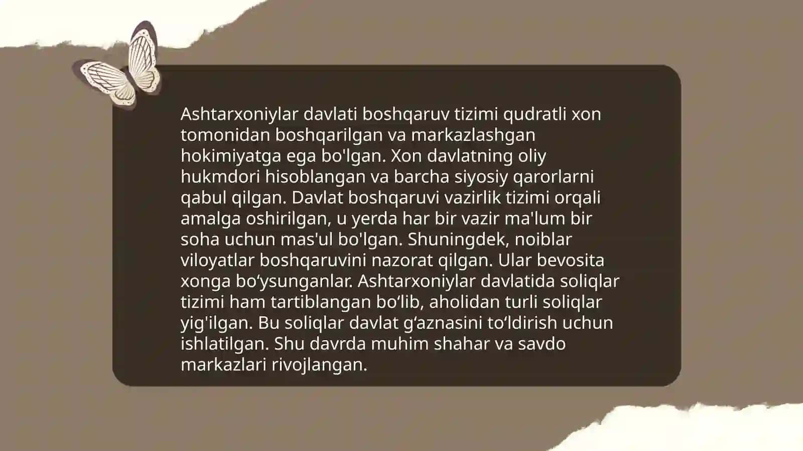 Ashtarxoniylar sulolasi vakillarining davlat boshqaruv faoliyatidagi asosiy jihatlari 4