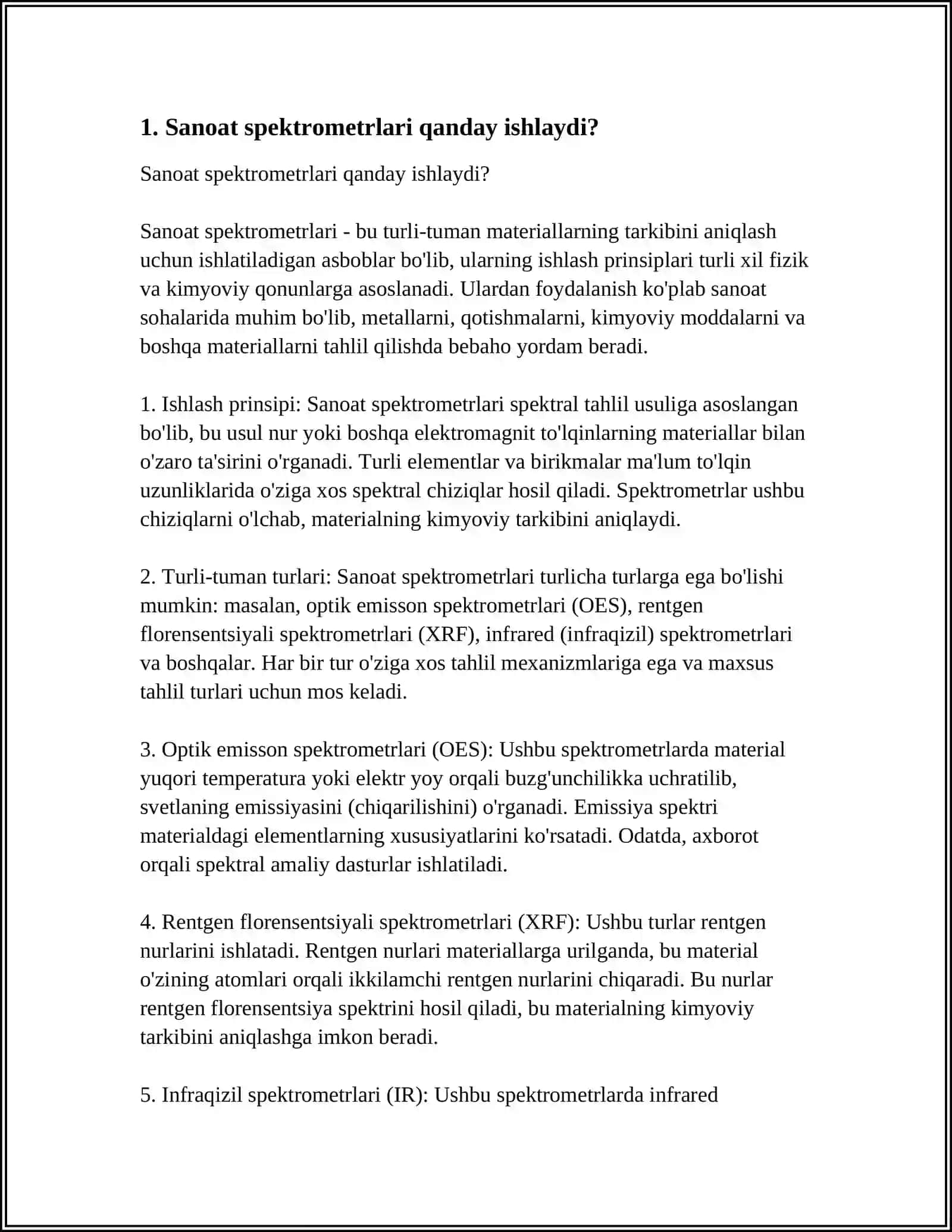 Sanoat spektrometrlari 4