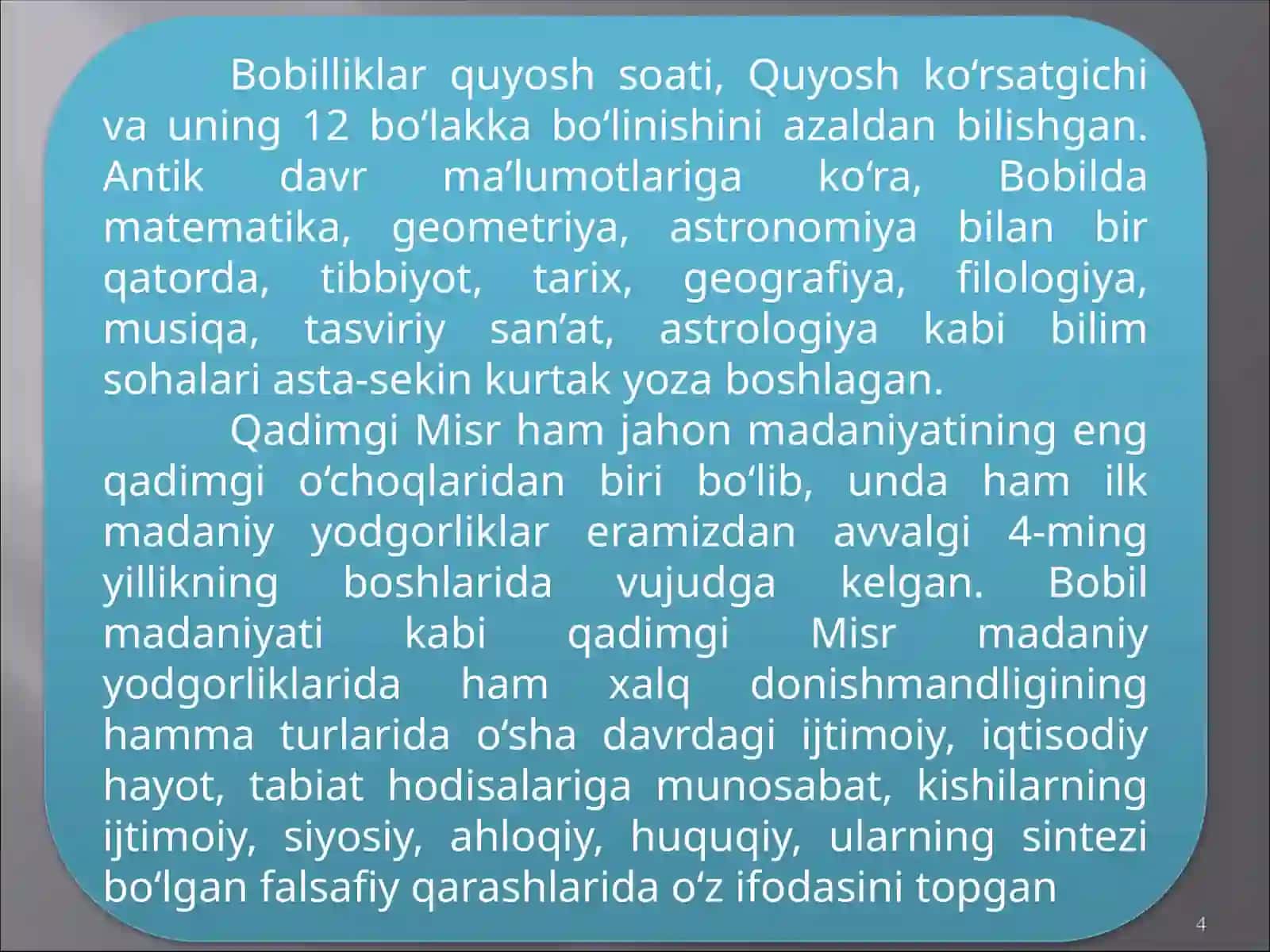 FALSAFIY TAFAKKUR TARAQQIYOTI BOSQICHLARI 4
