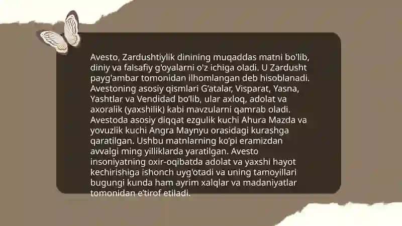 Avesto qadimgi tariximizni oʻrganishda noyob manba 4