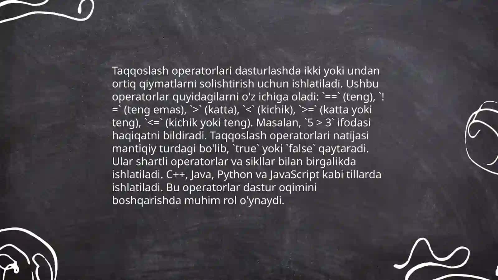 Arifmetik operatorlar 4