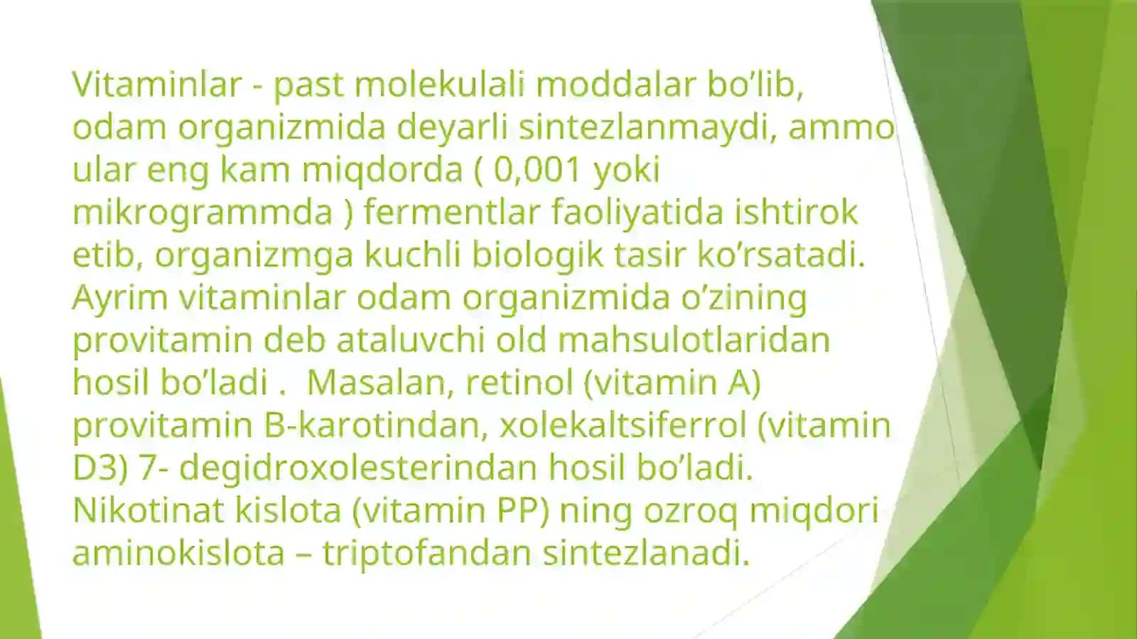 Vitaminlar va ularning vazifasi 4