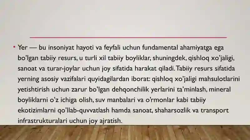 Yerninig ijtimoiy ishlab chiqarishdagi õrni va ahamiyati 4
