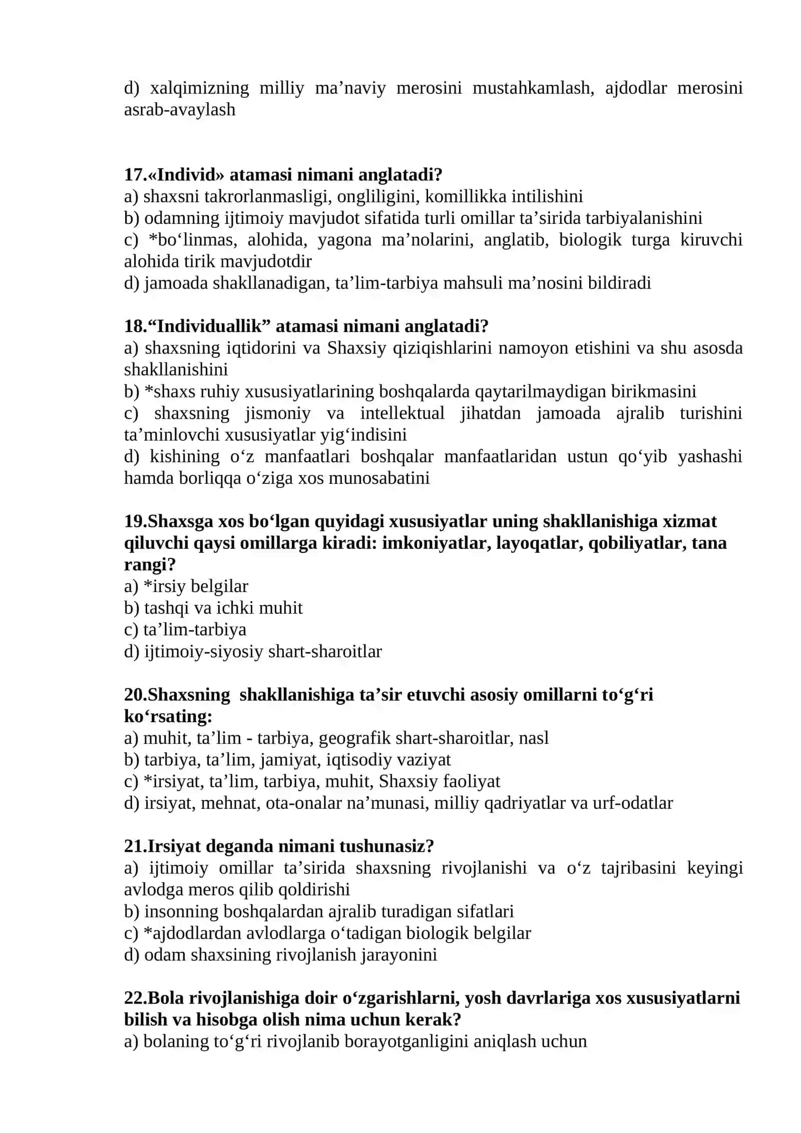 Umumiy pedagogika test variantlari 4