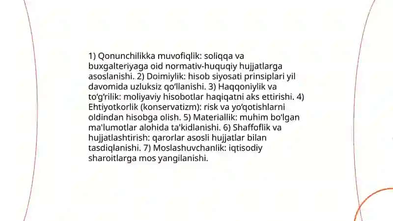 Xo‘jalik yurituvchi subyektlarda hisob siyosati 4