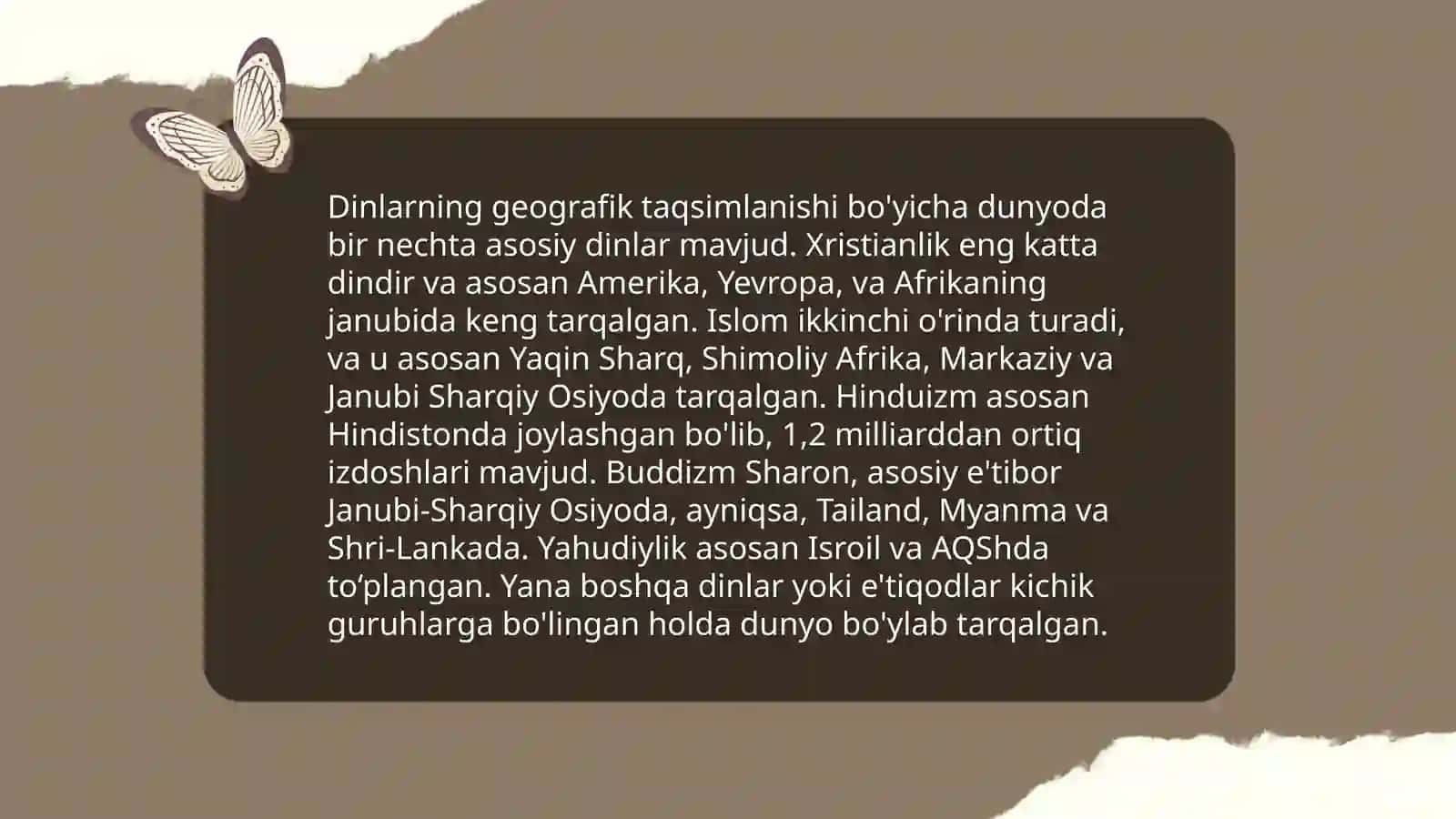 Jahon dinlari va ularning tasnifi 4