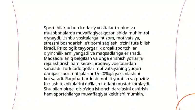 Voleybolchilarni ma'naviy irodaviy va psixologik tayyorgarligi 4