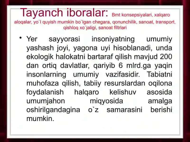 Konstitusiyaning  tabiatni asrashga doir qonunlarni о‘rganish va tahlil qilish 4