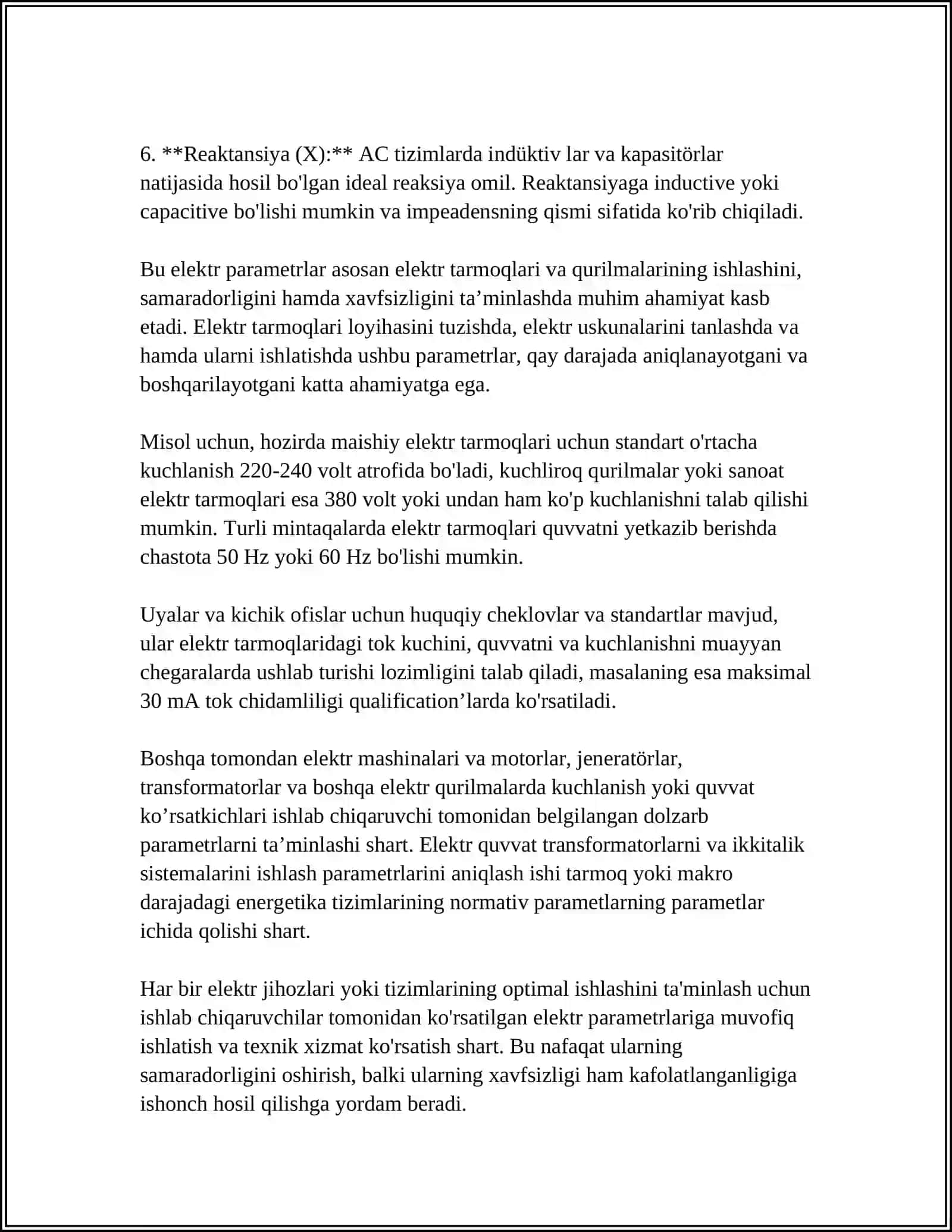 ELEKTRONIKA FANIDAN FIZIK PARAMETRLARNI PROTSEDURA-FUNKSIYALARI YORDAMIDA MAPLE TIZIMIDA DASTURINI YARATISH 4