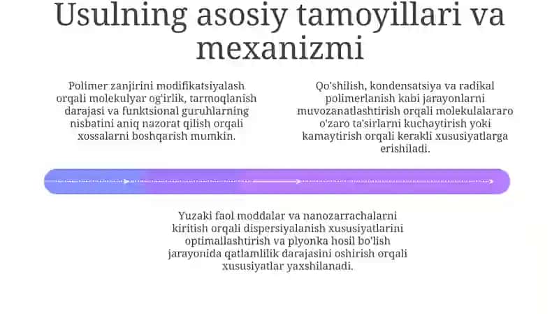 Plyonka hosil qiluvchi polimerlarning xossalarini nazorat qilish usuli 4
