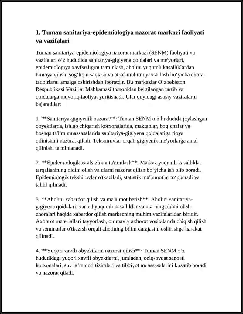 TUMAN SANITARIYA-EPIDEMIOLOGIYA NAZORAT MARKAZI 4