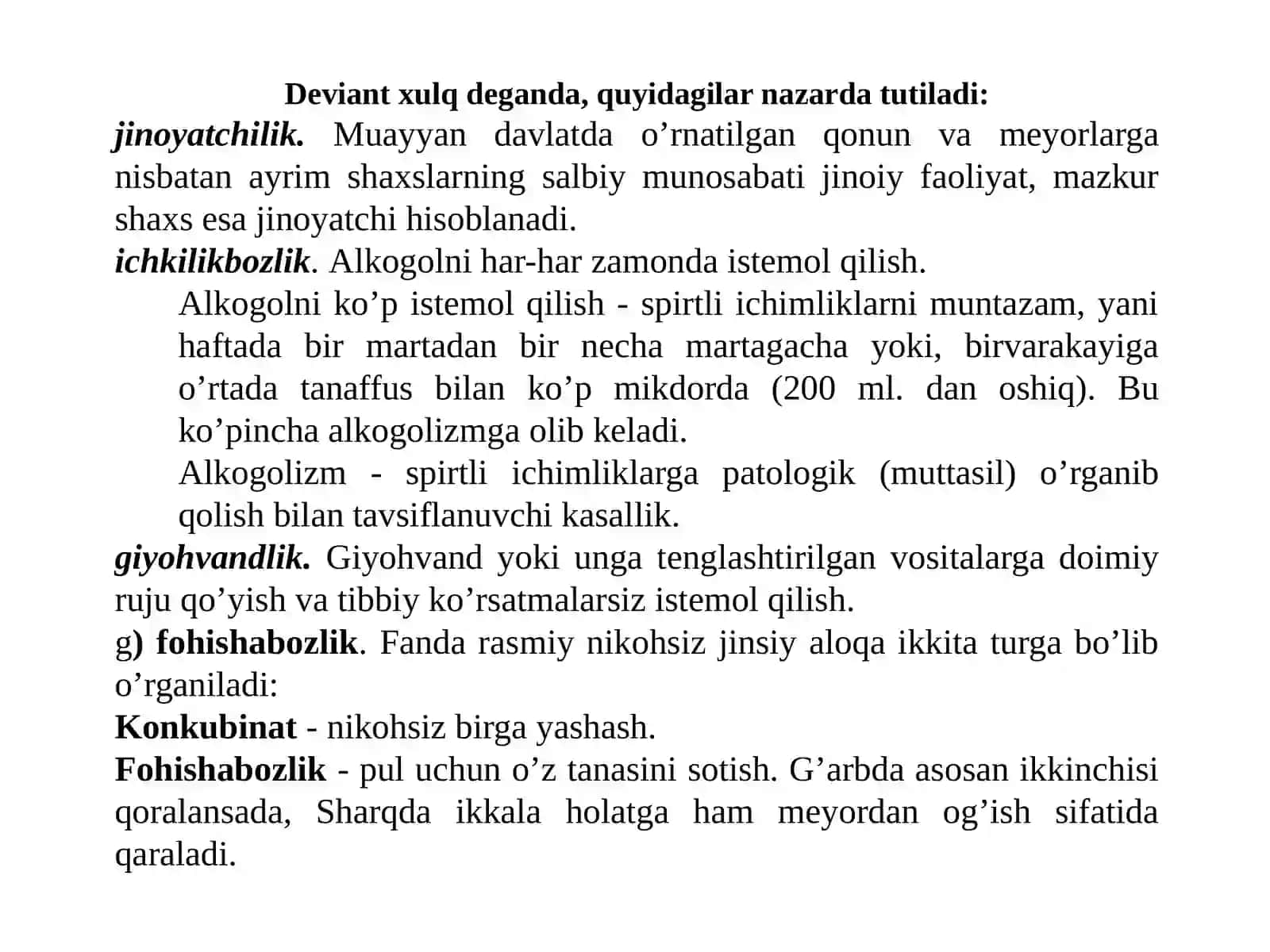 DEVIANTXULQ-ATVOR O‘SMIRLAR VA BOLALAR BILAN IJTIMOIY ISH 4