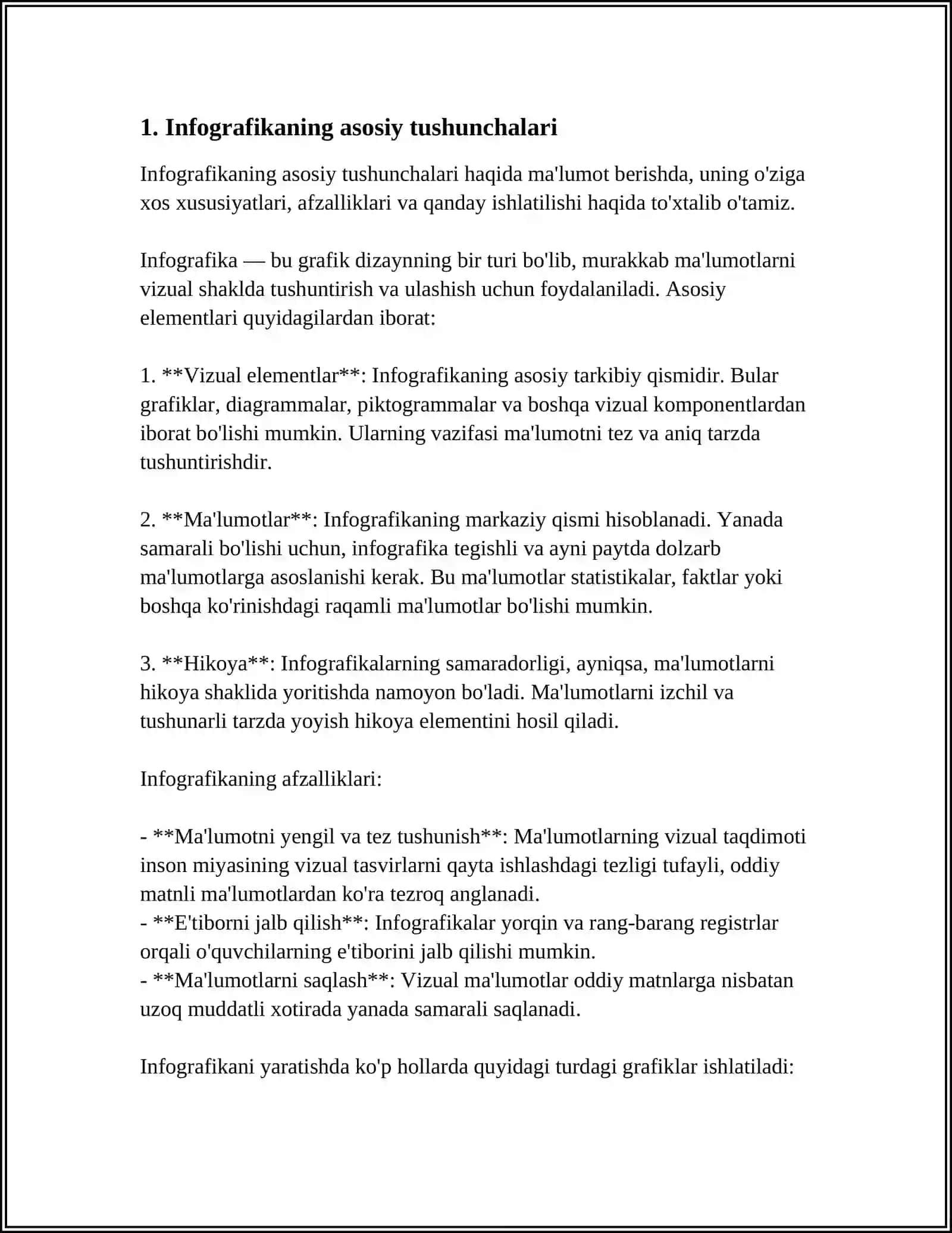 MUSTAQIL ISH Mavzu: TAQDIMOTNI LOYIHALASH. INFOGRAFIKA USULI TAQDIMOT. FOTOSURATLAR YORDAMIDA SLAYDLAR YARATISH 4