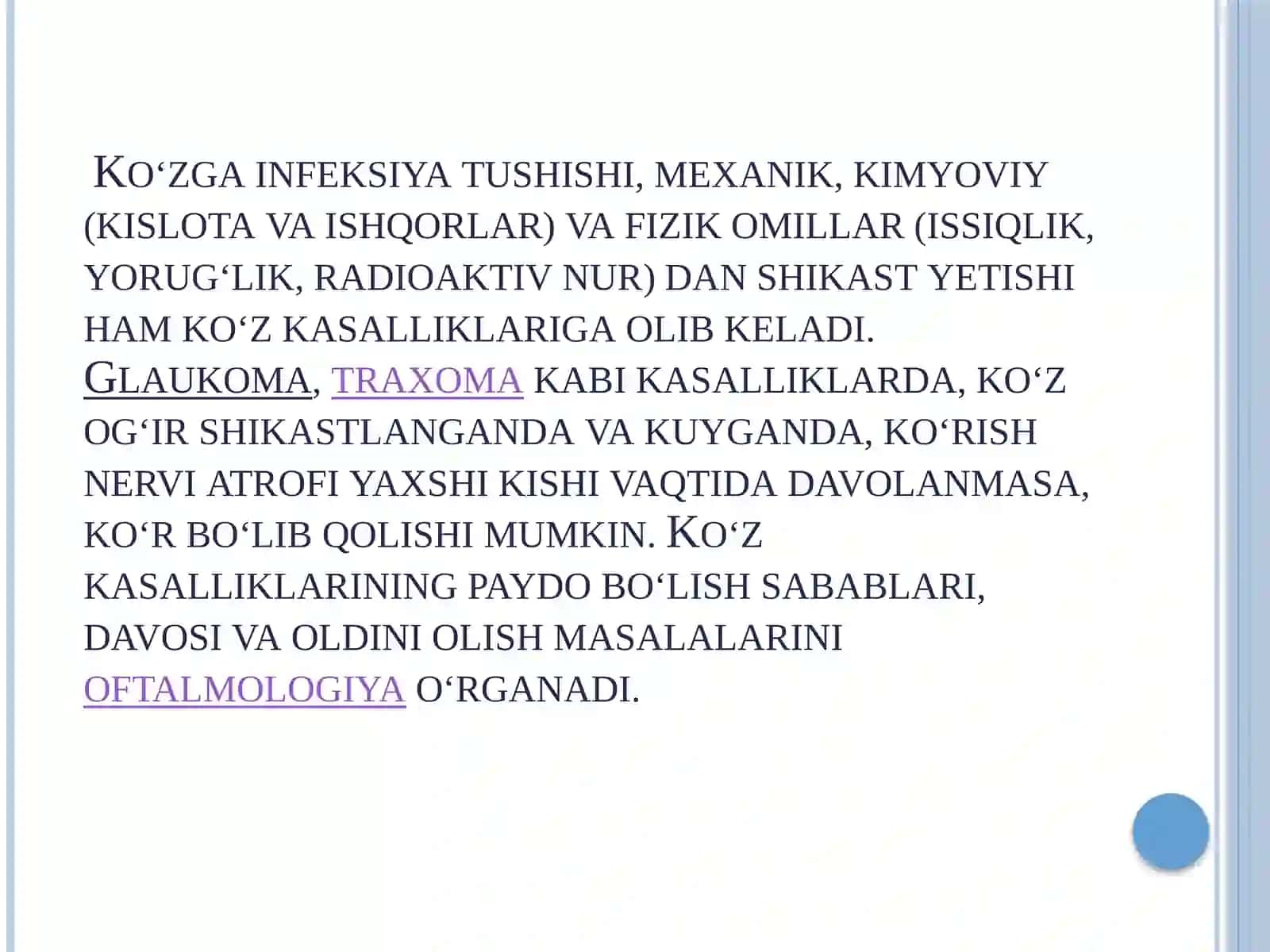 Koʻzjoylashishi va koʻz kasalliklarini aniqlovchi qurilmalar 4