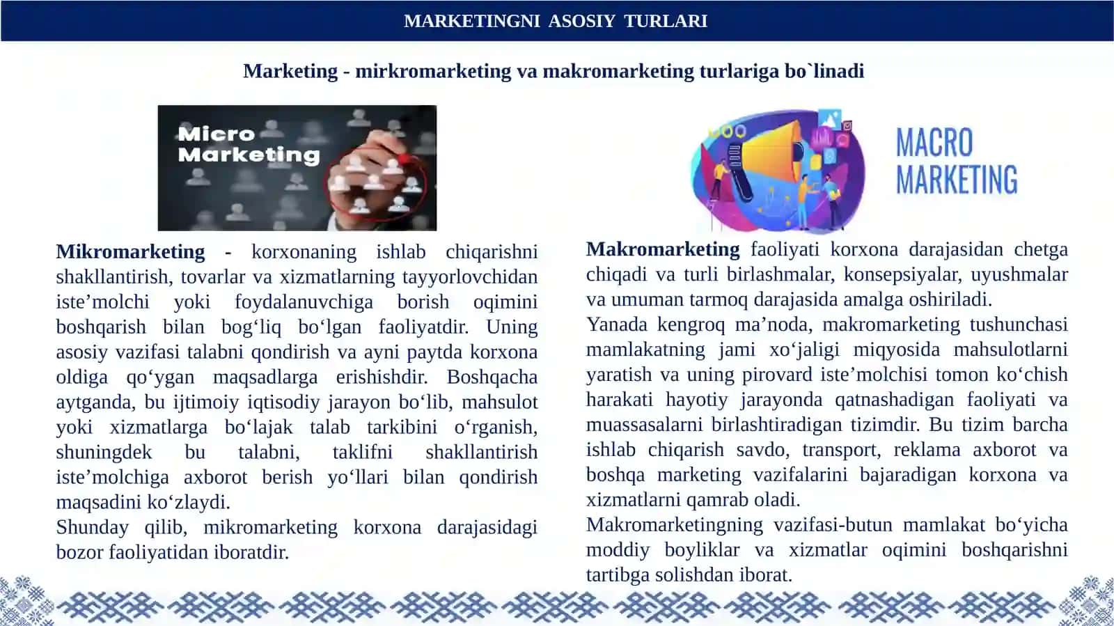 Marketingning tarkibiy tuzilishi va uni boshqarishni tashkil etish 4