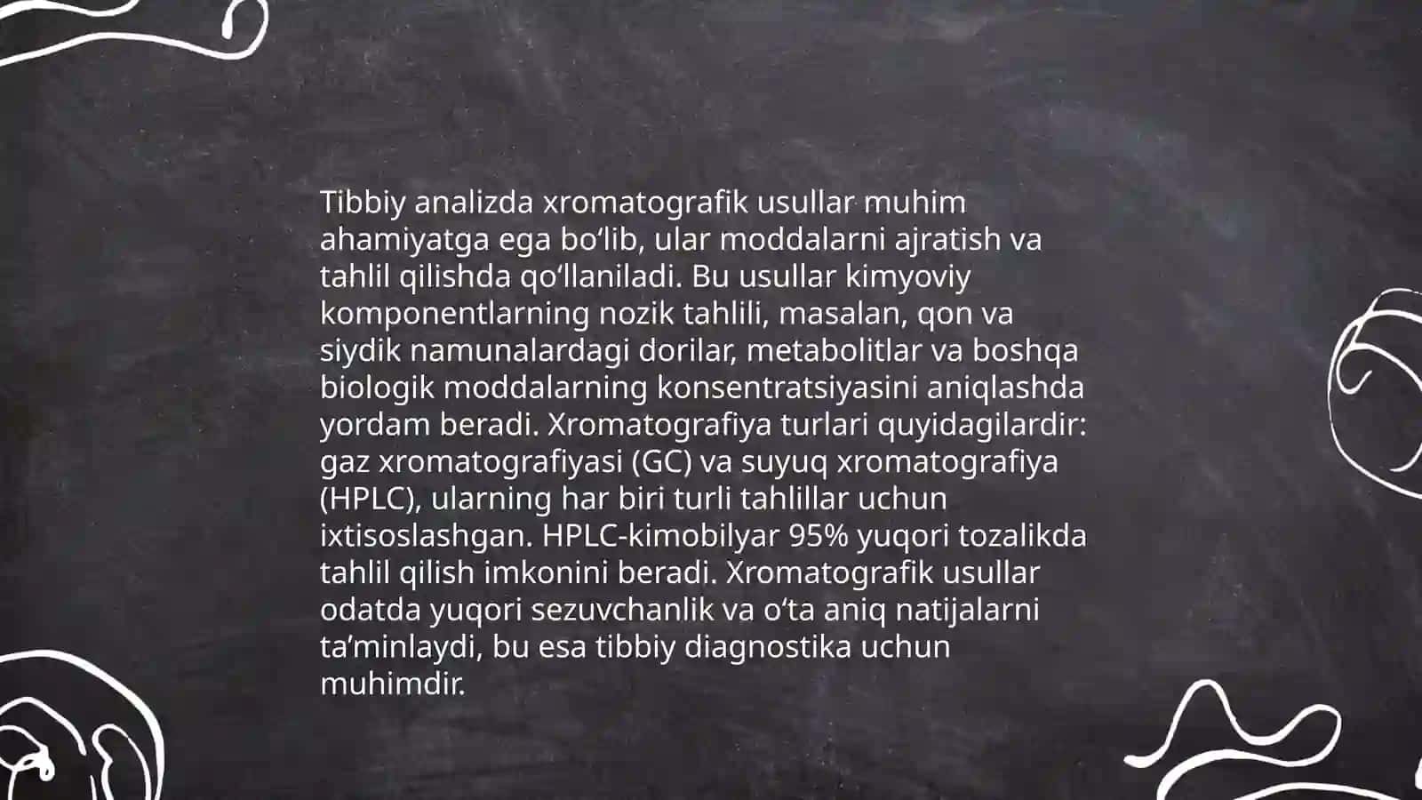 Xromatografiyaning tibbiy izlanishlardagi imkoniyatlari 4