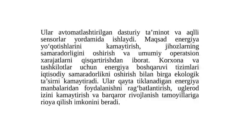 ENERGIYA BOSHQARUVI TIZIMLARI (EMS) NILOYIHALASH 4