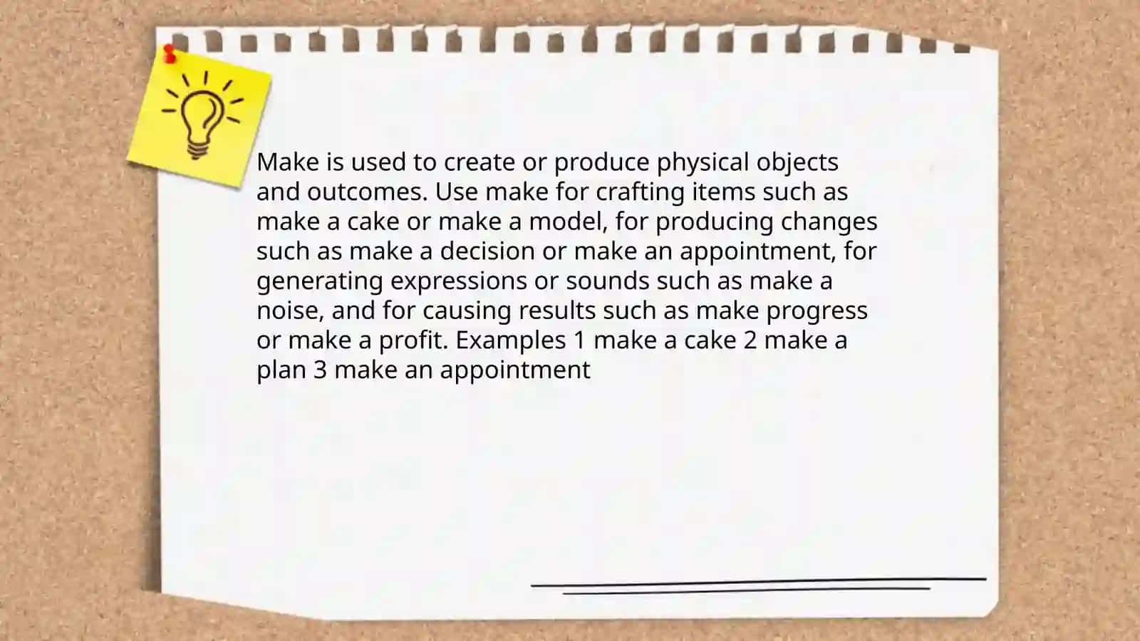 Understand and use make and do 4