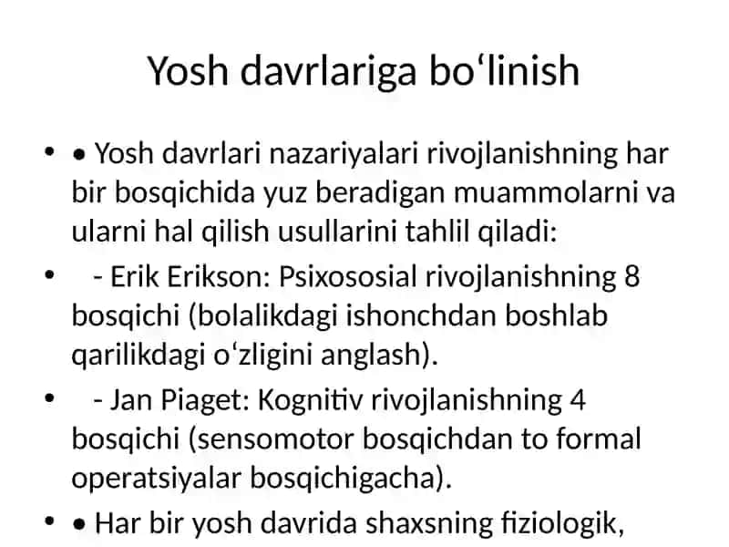 Rivojlanishning Yoshga va Individual Xususiyatlariga Oid Tadqiqotlar Tahlili 4