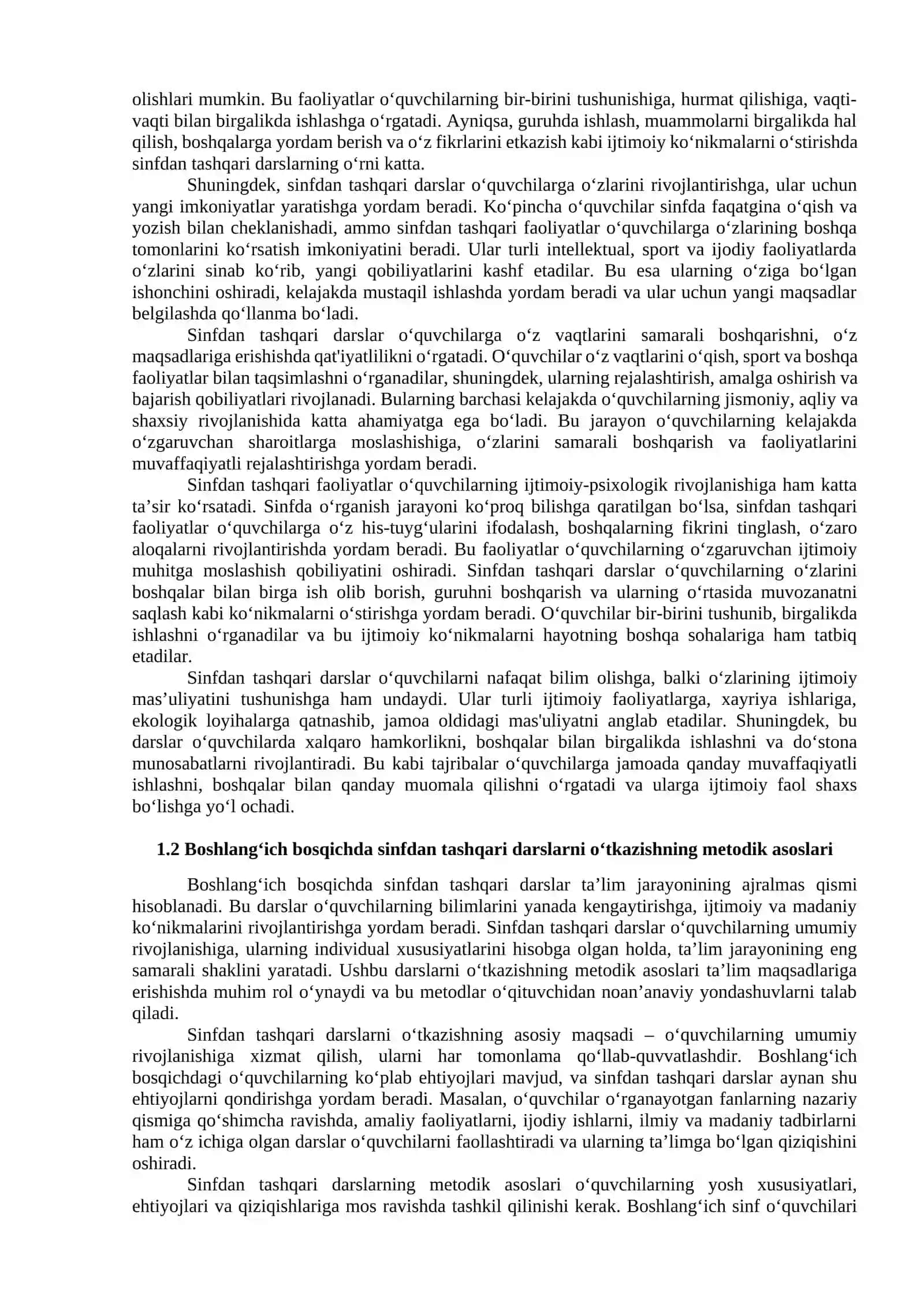 Sinfdan tashqari boshlang‘ich bosqich darslarini tashkil etish 4