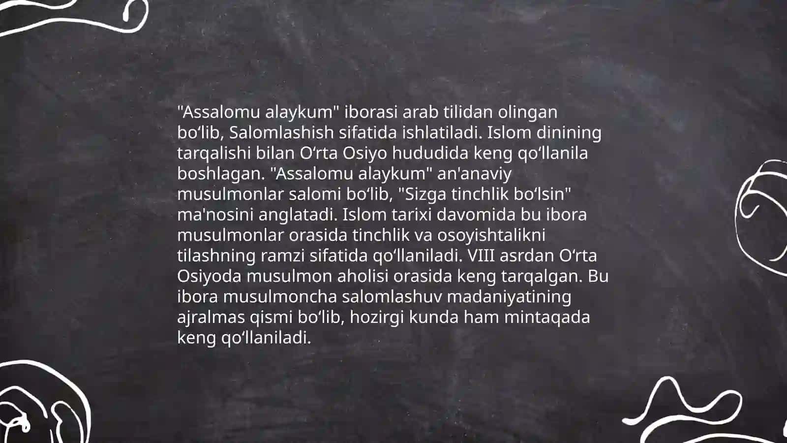 Assalomu alaykumning ma'nosi 4