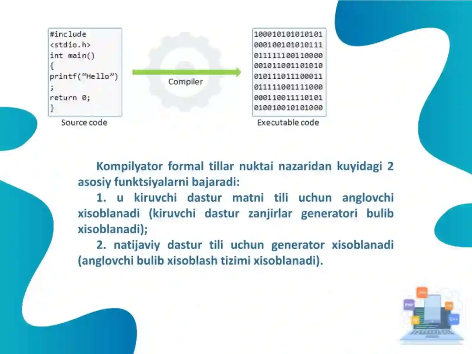 Dasturlashtirish tizimi, asosiy funktsiyalari va komponentalari 4