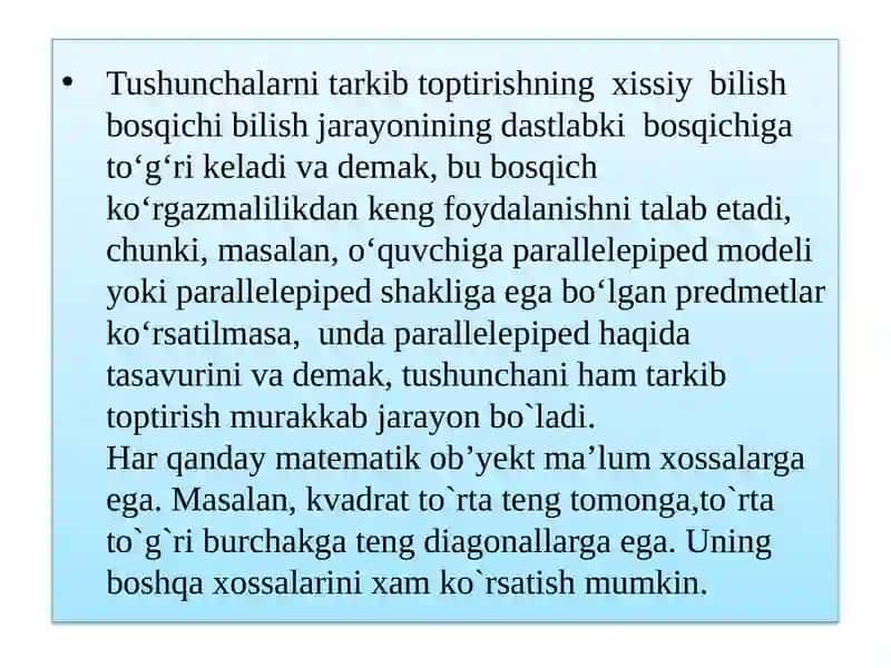 Matematik o'qitishda fakkur qilish formalari 4