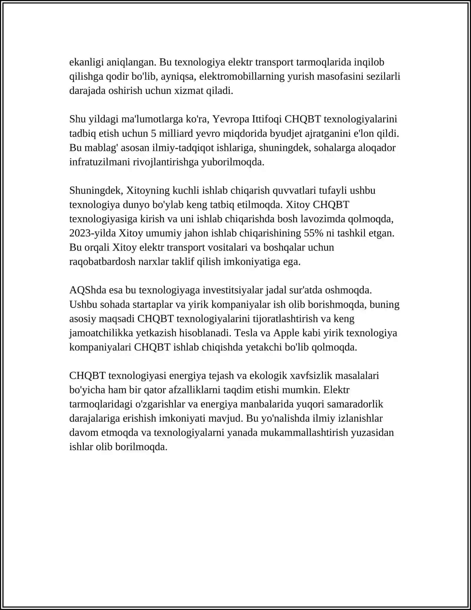 CHQBT texnologiyasi 4
