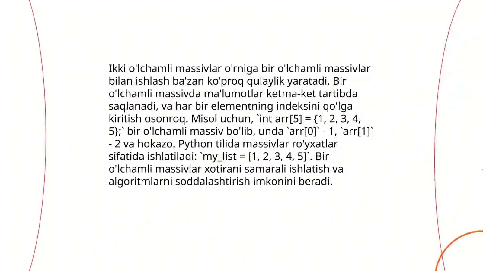 C++ massivlardan foydalangan holda dasturlash 4