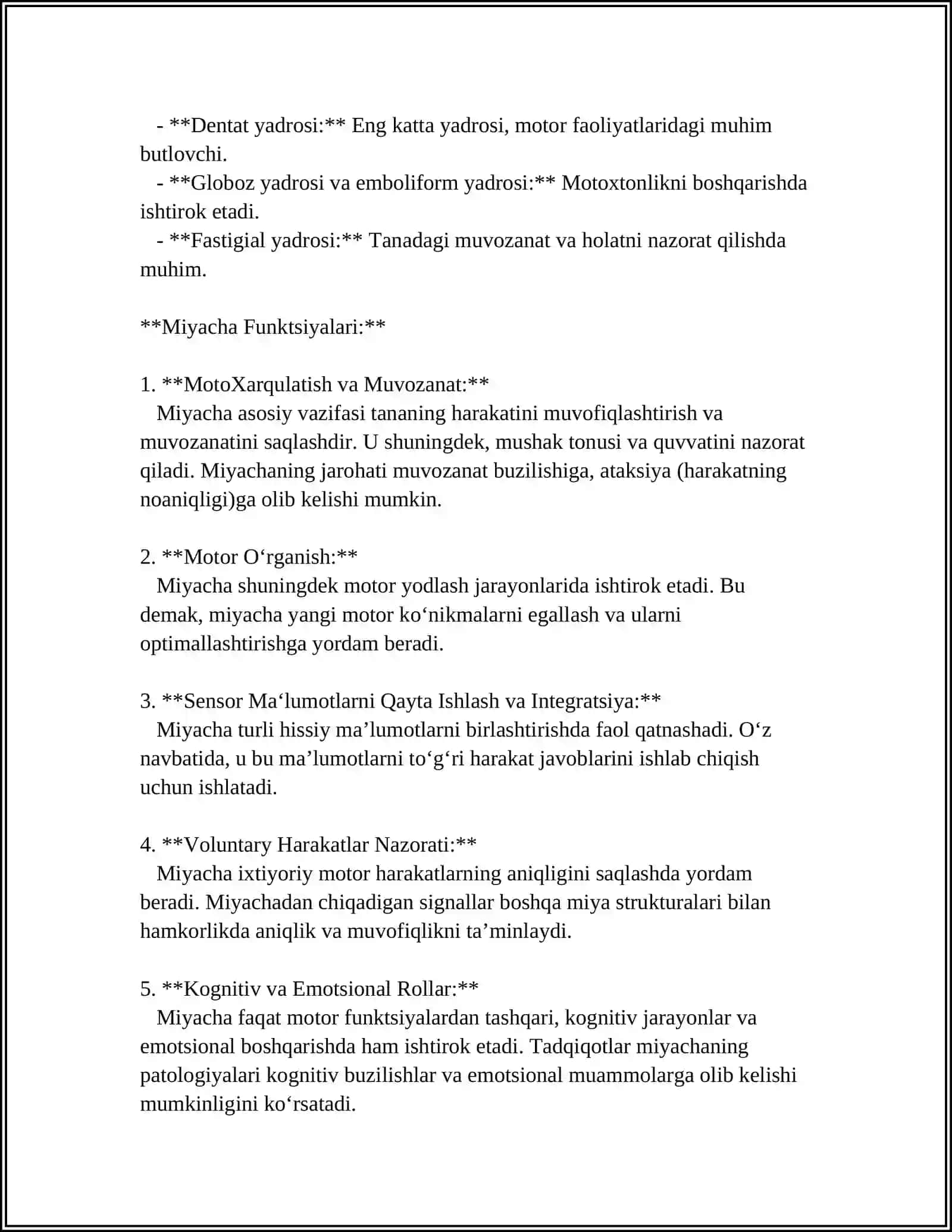 MIYACHA ÓZAKLARI VA ULARNING KLINIK AHAMIYATI 4