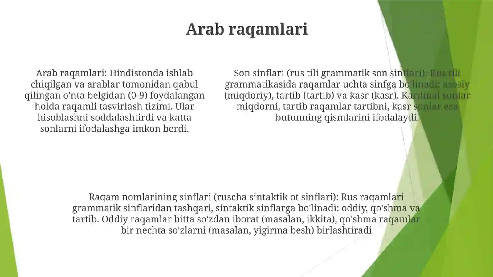 O'rin qiymati tizimi 4