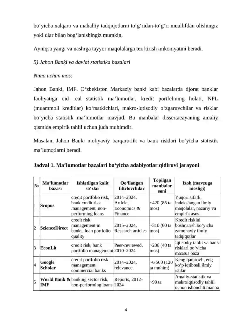 TIJORAT BANKLARIDA KREDIT PORTFELI RISKINI BOSHQARISH YO‘LLARI 4