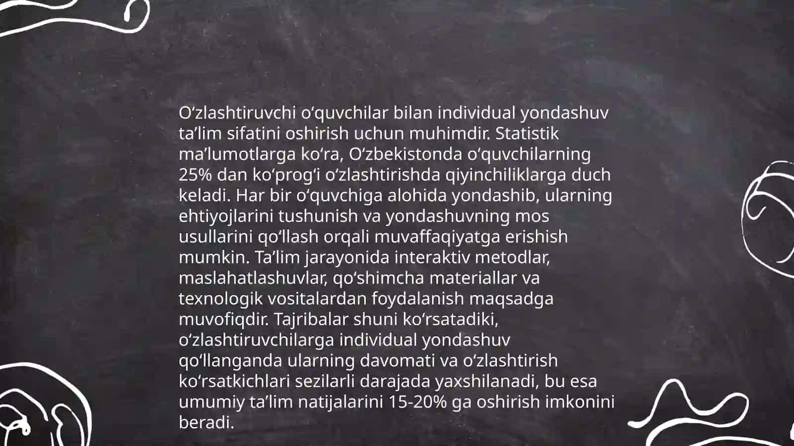 Informatika darsida faol va o'zlashtirishi past bo'lgan o'quvchilar bilan ishlash metodikasi 4