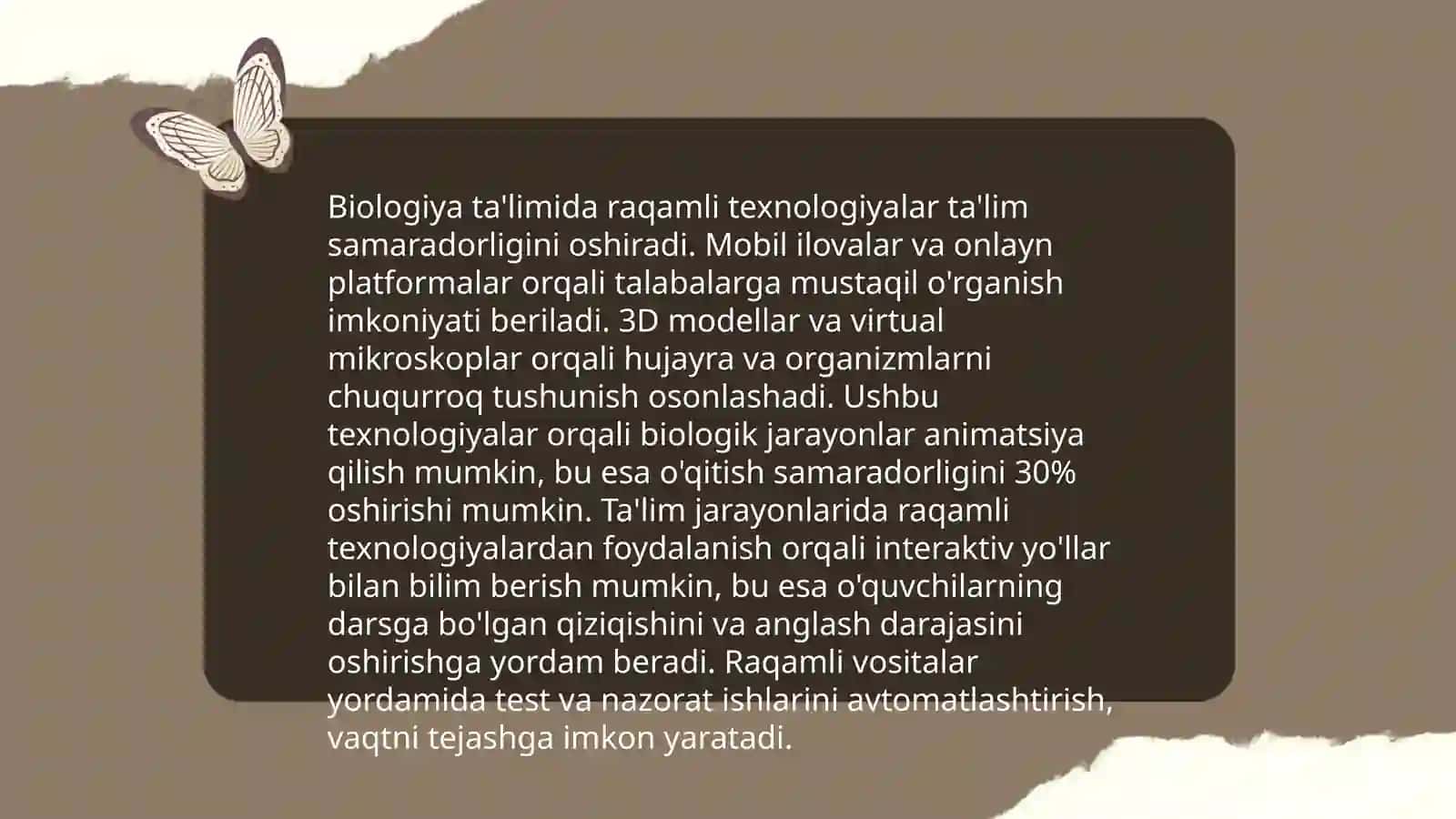 Biologiya fani o'qituvchisining innovation faoliyati 4