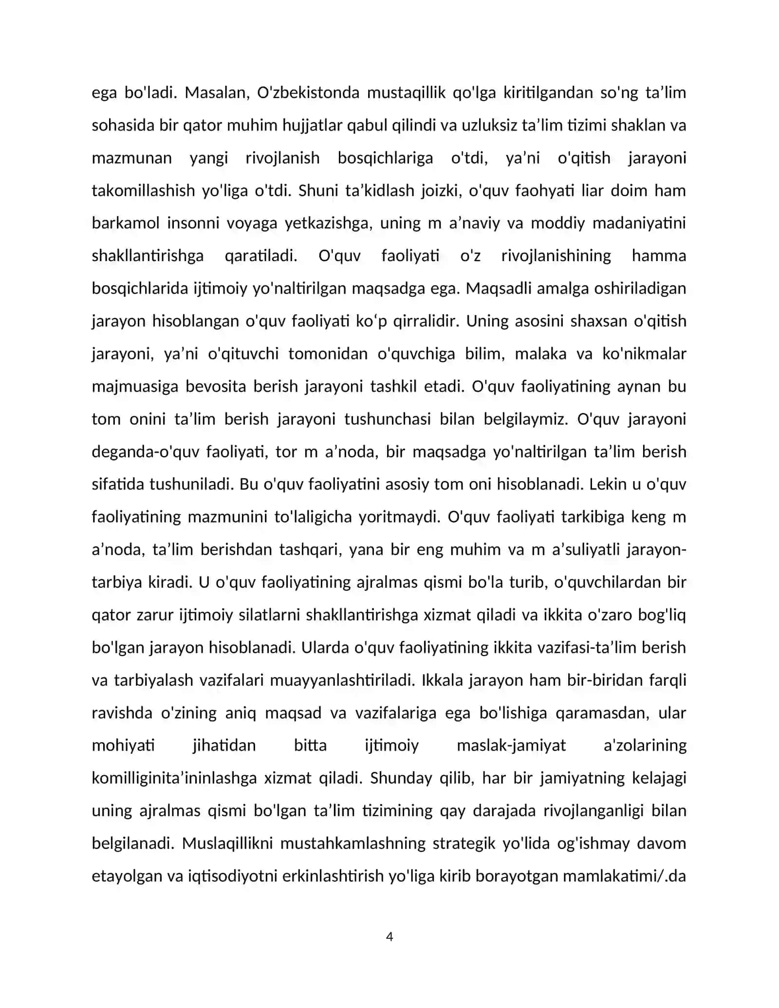 Mavzu: Shaxs tarbiyasida pedagogik texnologiyalaridan foydalanish 4