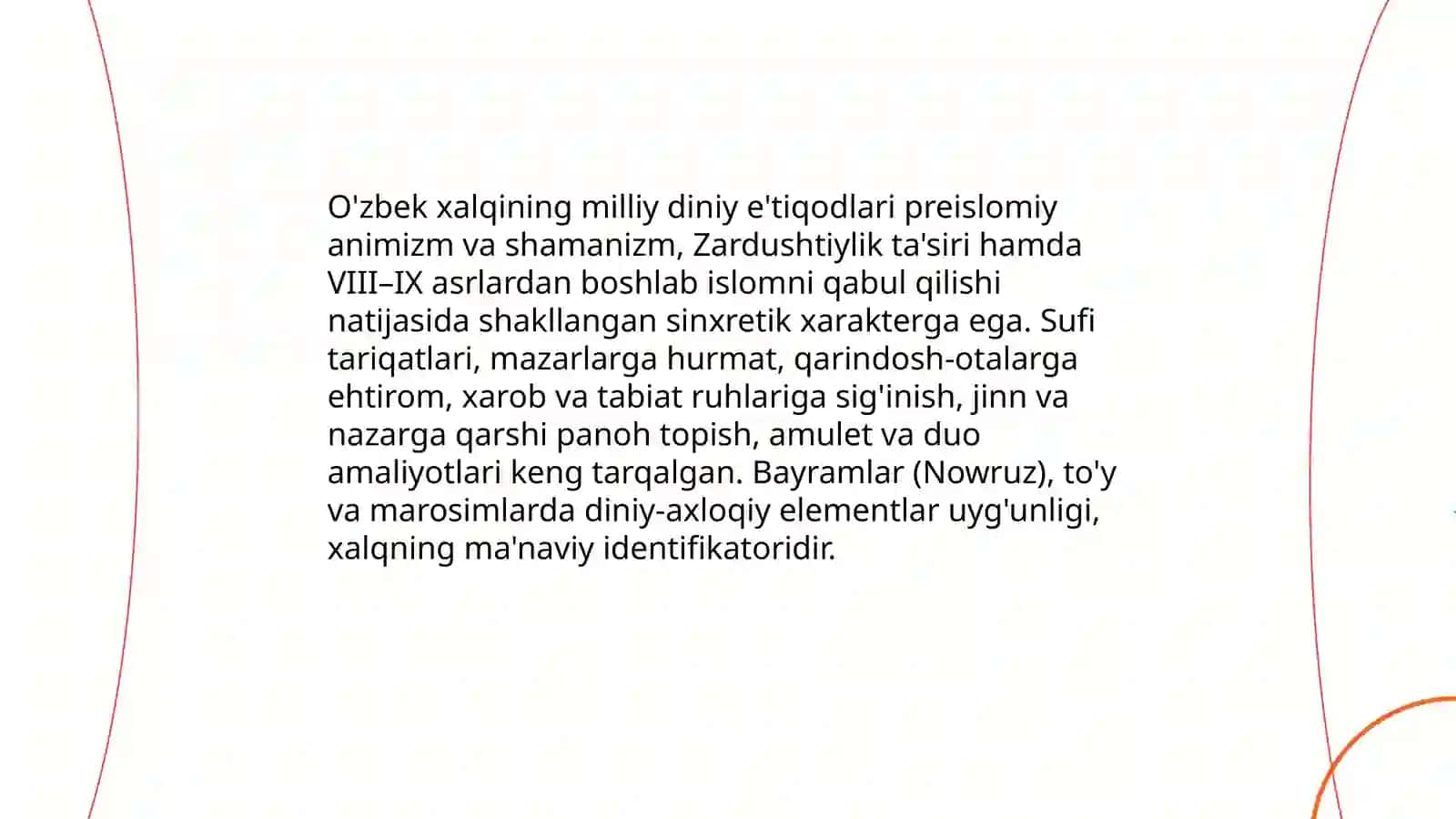 Milliy dinlar 4