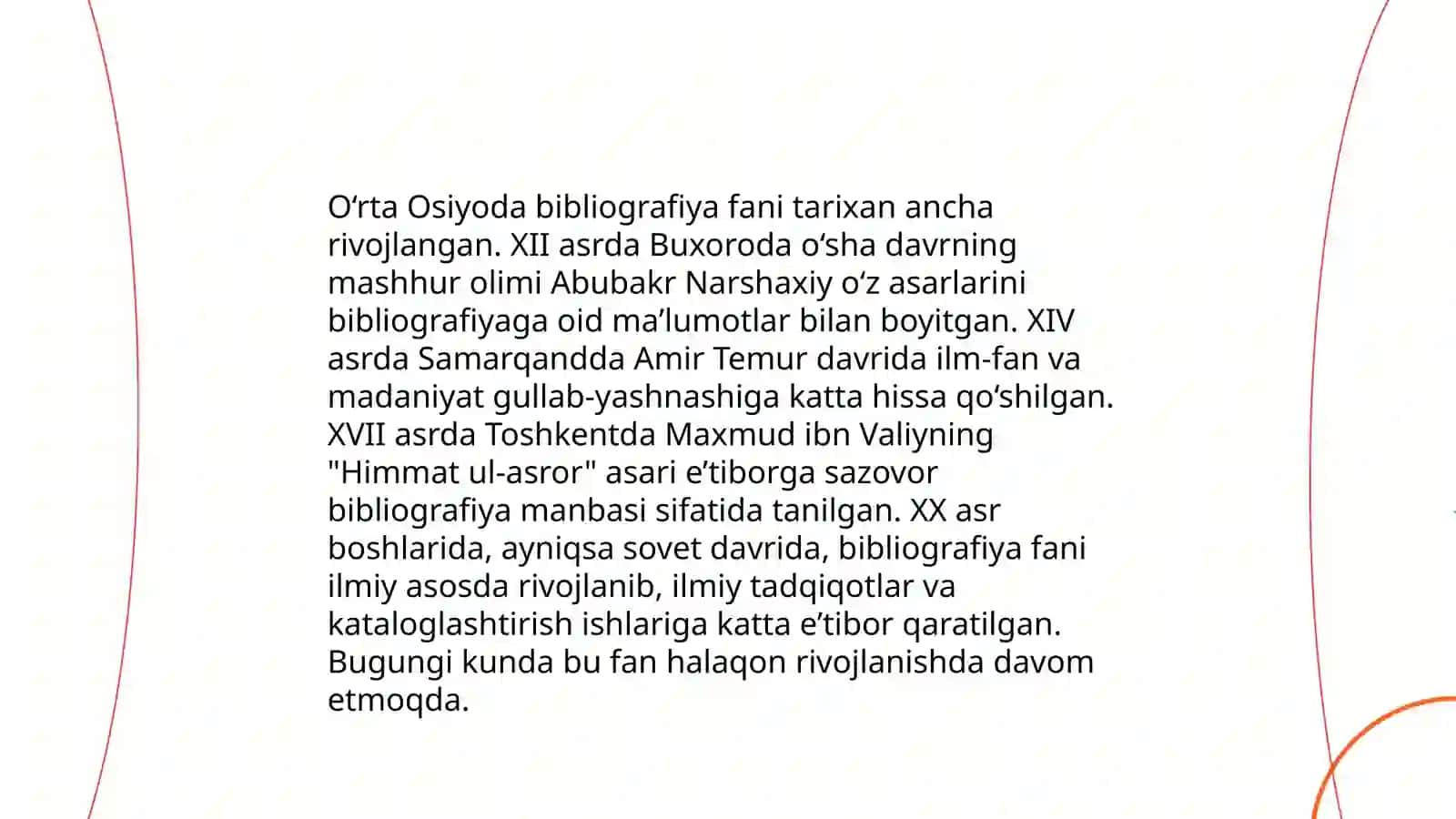 O‘rta Osiyoda Bibliografiya fanining rivonlanishi 4