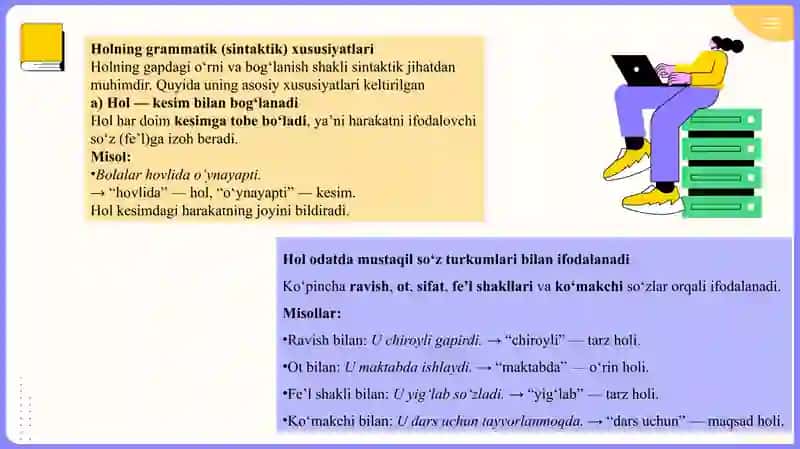 Hol va uning o'zbek tilshunosligidagi tadqiqi 4