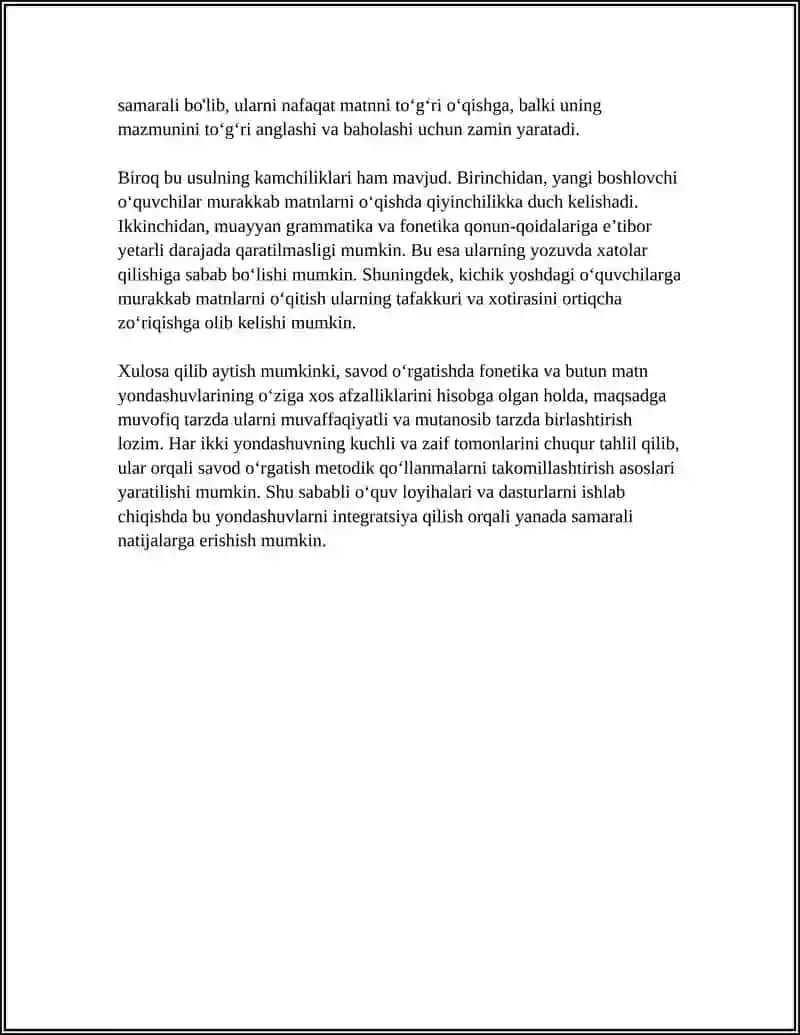 SAVOD OʻRGATISHDAN YARATILGAN METODIK QOʻLLANMALARNING QIYOSIY TANQIDIY TAHLILI 4