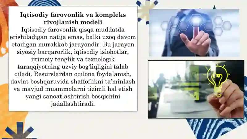 Global innovatsiya indeksining 2030 yilda O'zbekistonning o'rnini yaxshilash va top-50 mamlakatlari qatoriga kirish 4