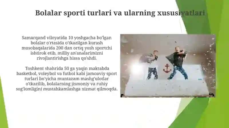 O‘zbekiston Respublikasida jismoniy tarbiya va bolalar sportini rivojlanishi 4
