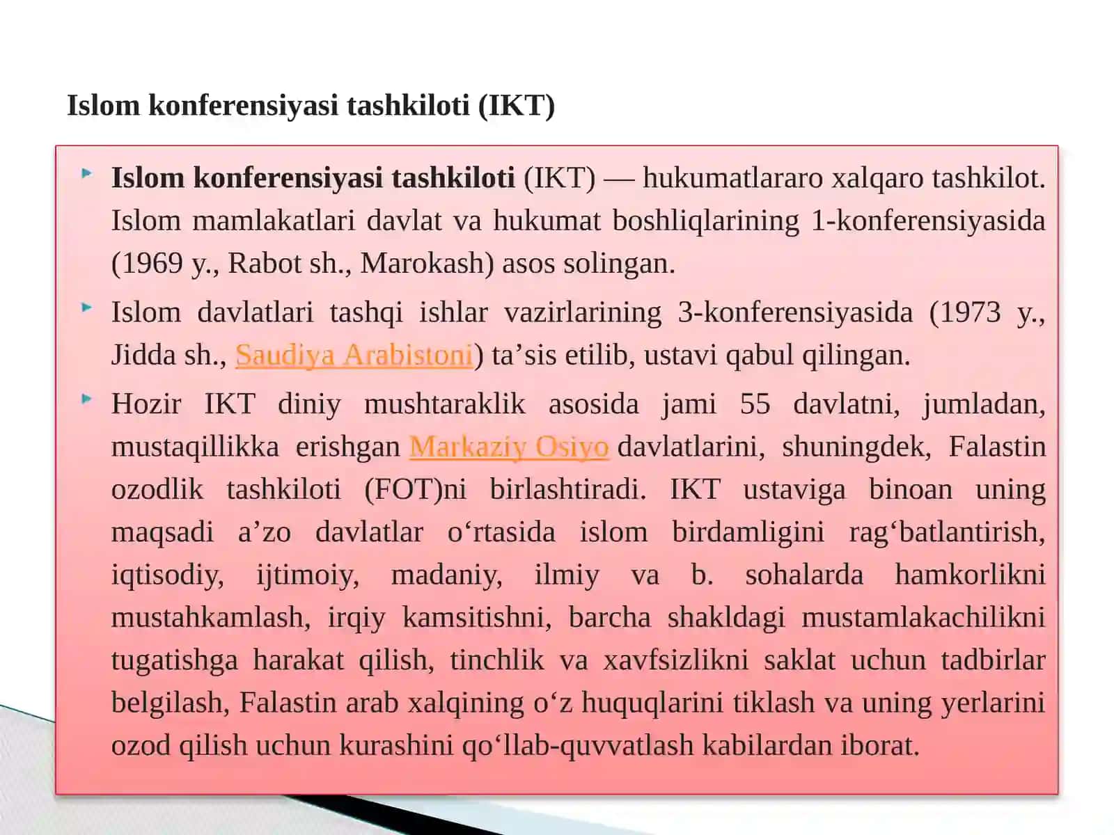 14-mavzu. Xalqaro diniy tashkilotlar faoliyatining tarixi va ularning barqaror rivojlanish maqsadlariga erishishdagi ahamiyati 4