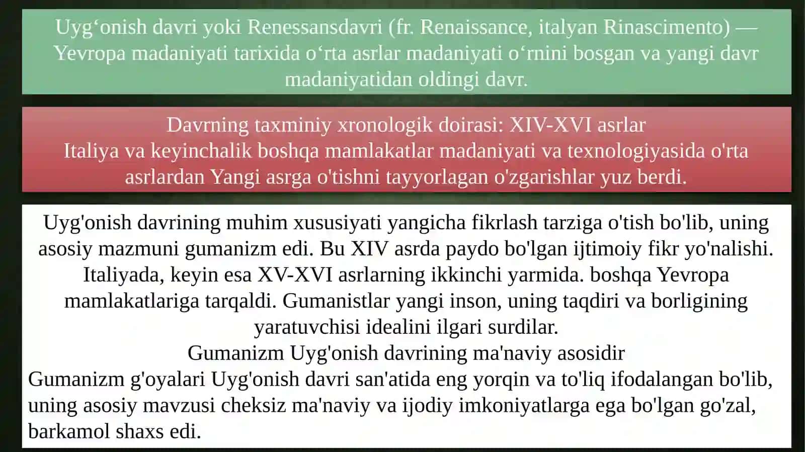 G’arbiy Yevropada Uyg’onish davri. XIV-XVI asrlar 4
