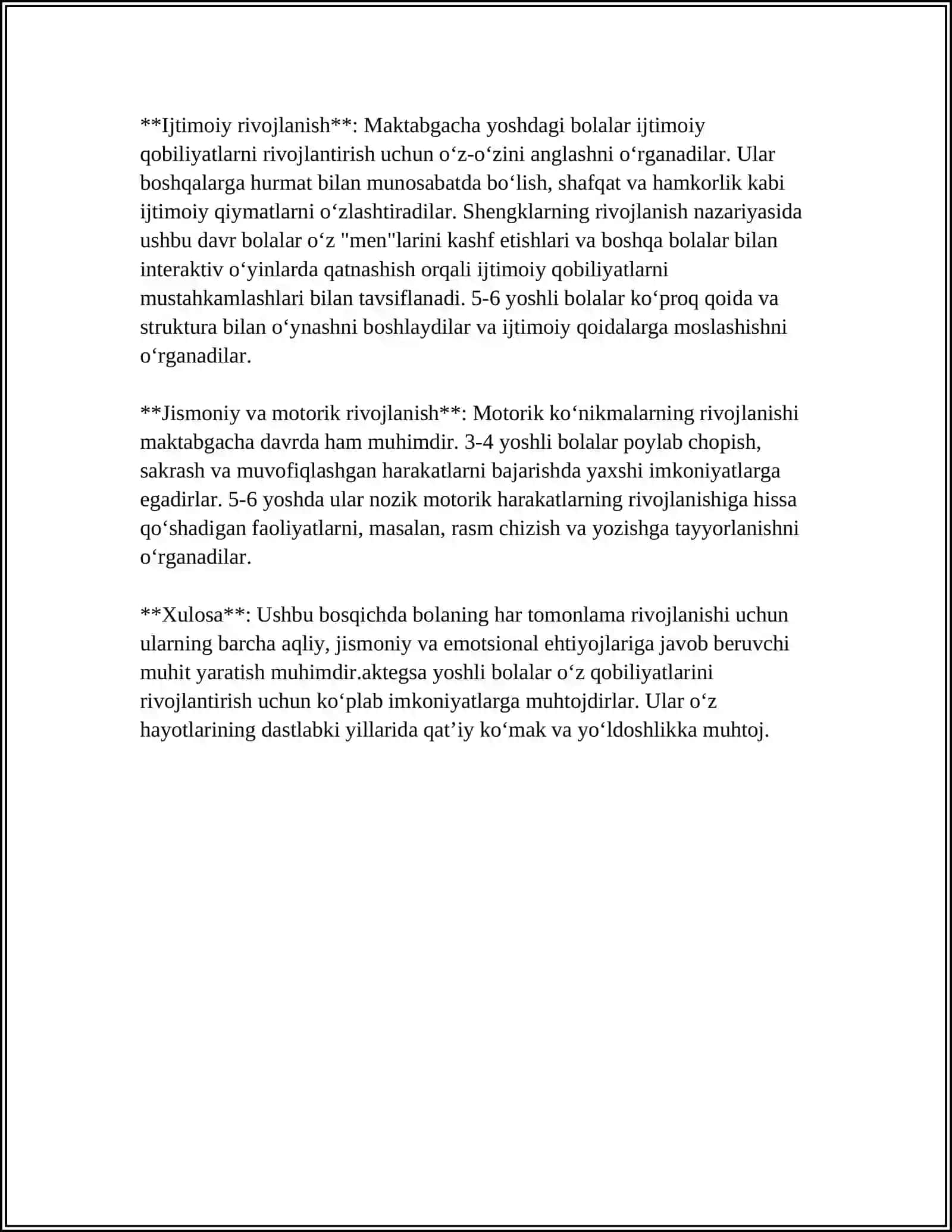 MAKTABGACHA YOSHDA BOLANING PSIXOLOGIK RIVOJLANISHI 4